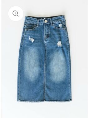 Inherit Co. Distressed Denim Skirt